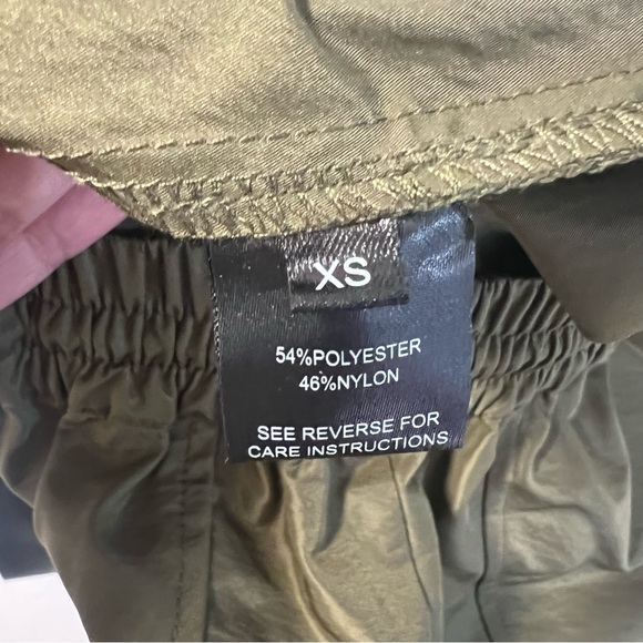 New Ruti The Parachute Wide Leg Pants Olive Green Sz XS - Picture 8 of 9